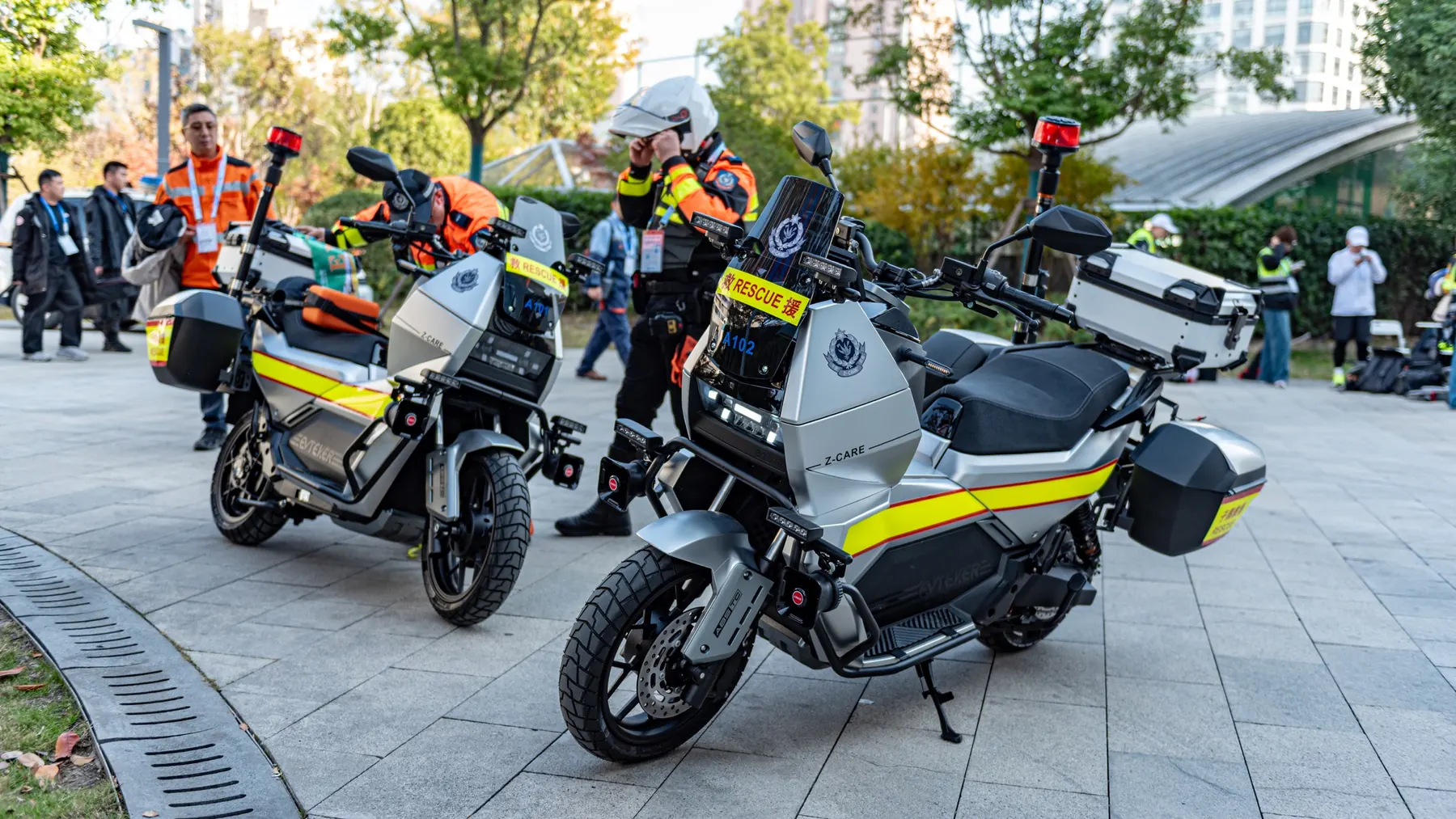 EVREV emergency rescue motorcycles in service